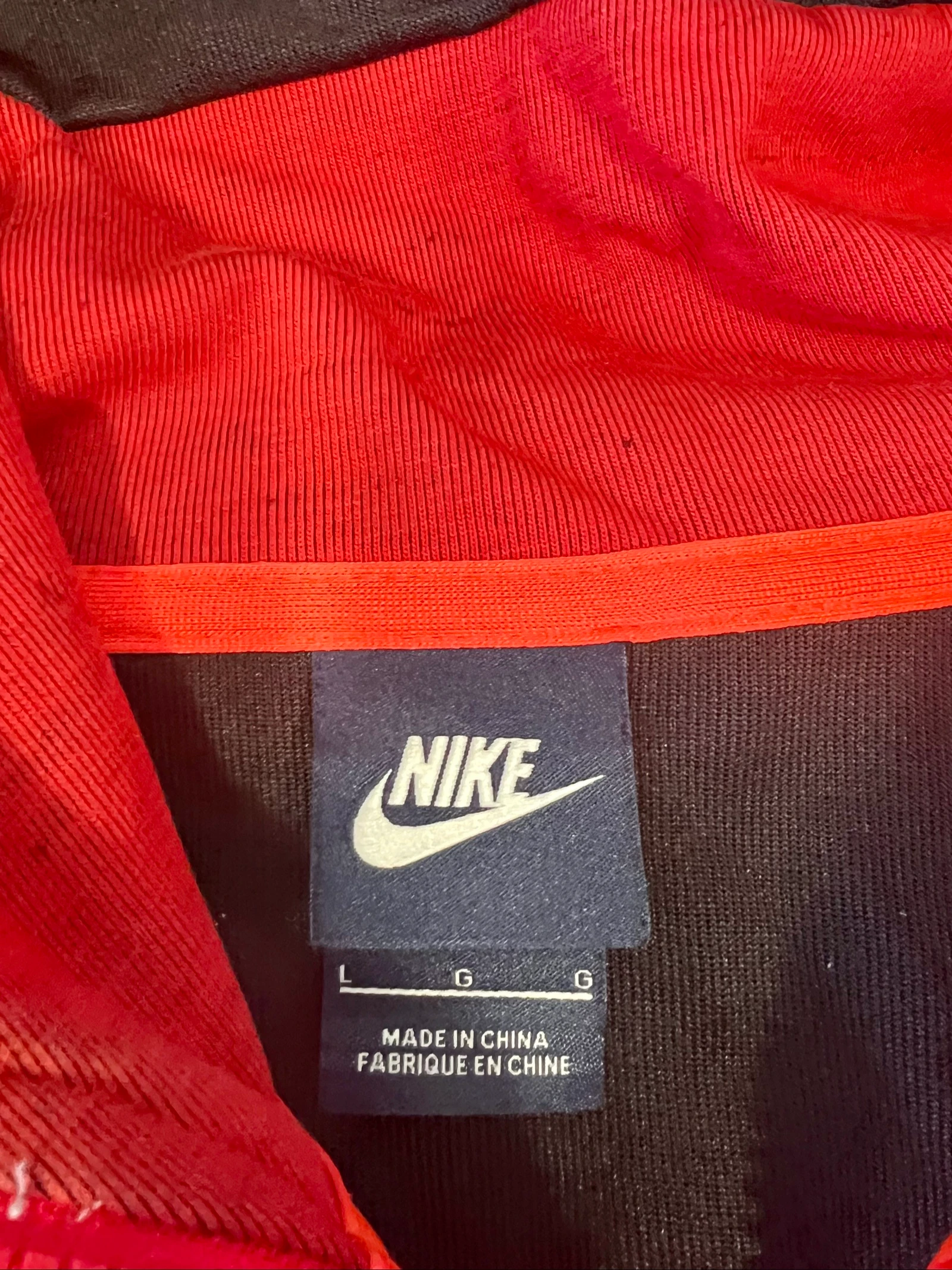 Moletom com capuz e zíper Nike Tech Fleece / Windrunner vermelho e preto - Tamanho G – photo 3